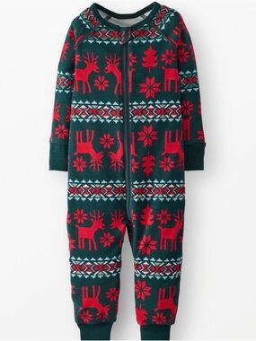 Hanna Andersson Holiday Christmas Reindeer Baby Sleeper Pajamas 6-12M